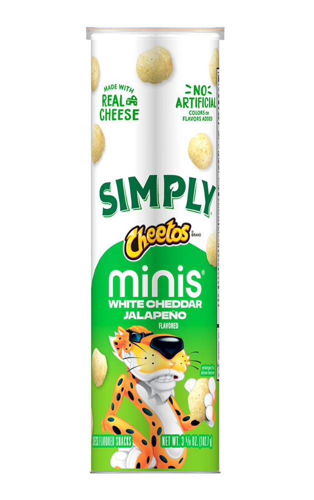 Bag of Simply Cheetos® Minis White Cheddar Jalapeno