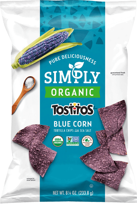Bag of Simply TOSTITOS® Organic Blue Corn Tortilla Chips
