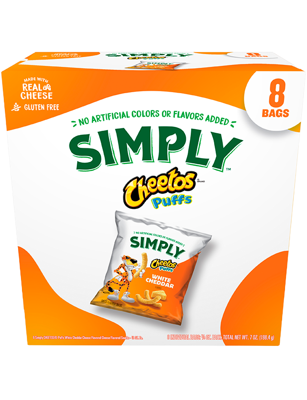 8ct Simply Cheetos® Puffs White Cheddar Multipack | Simply Frito Lay®